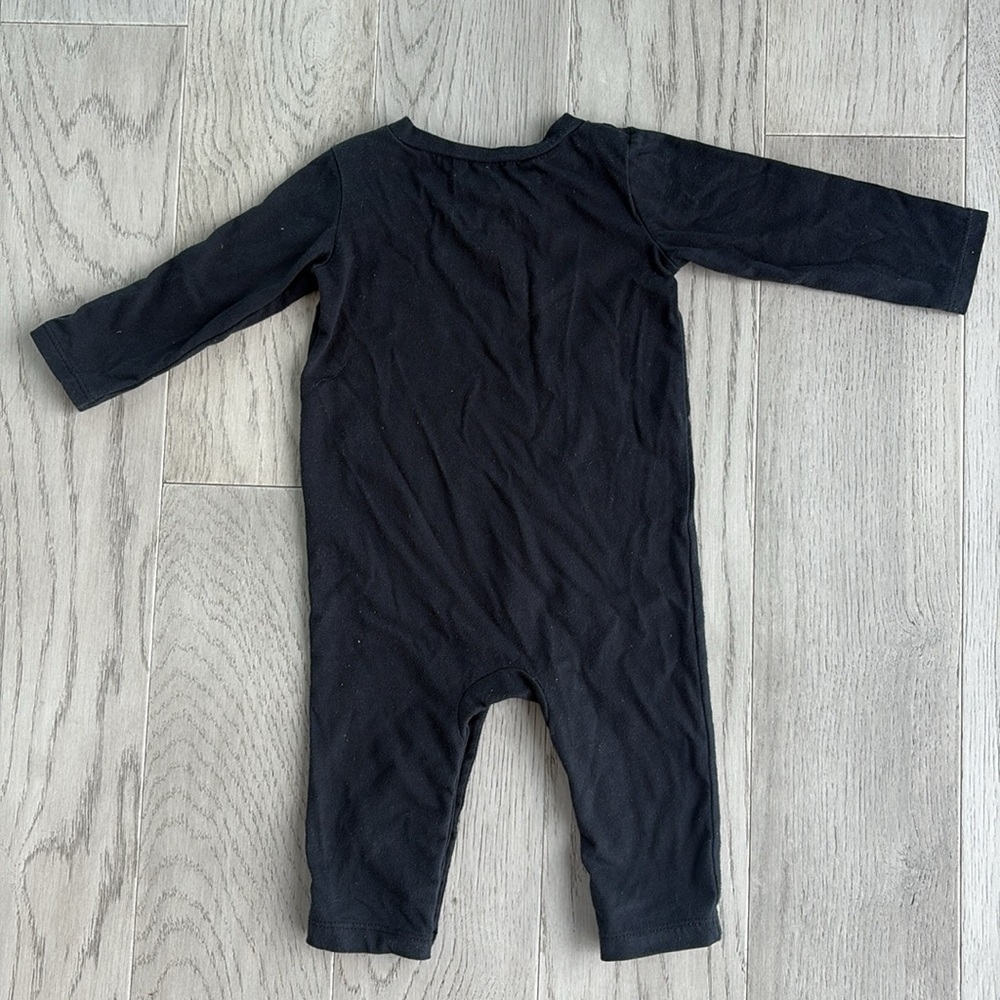Nike Black One Piece with White Swoosh 9 months - Picture 3 of 4